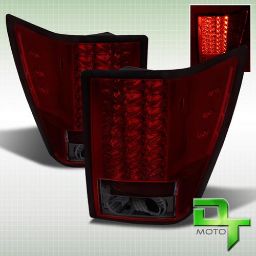 07-10 grand cherokee sport suv led red smoked tail lights brake lamps left&right