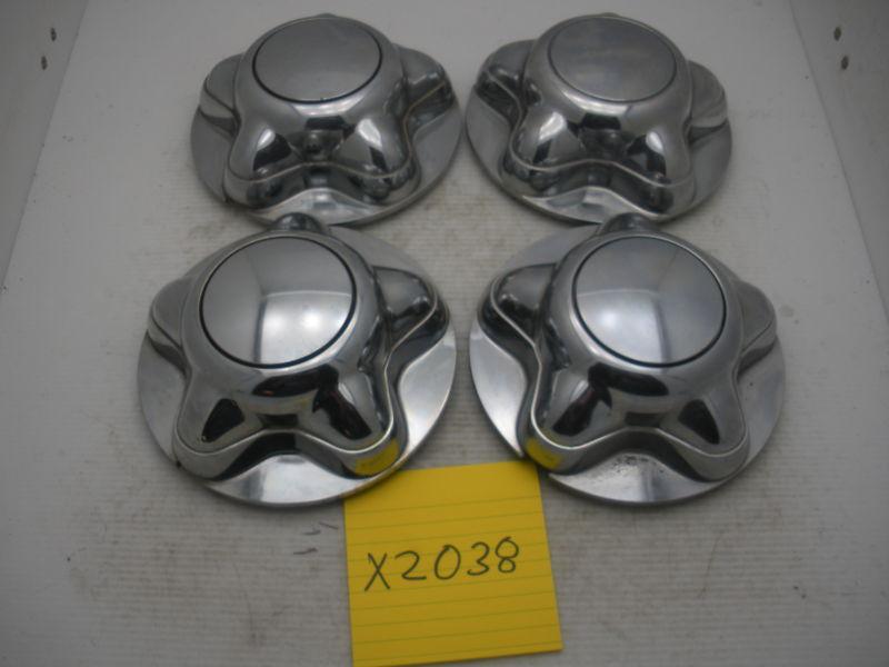 Lot of 4 97 98 99 00 ford expedition f150 chrome wheel center caps hubcaps