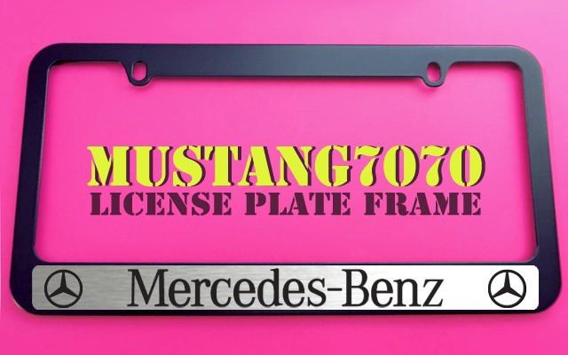 1 brand new mercedes-benz halo c-class black metal license plate frame