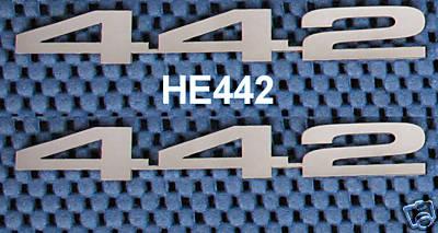 Chevy 442 emblem polished lazer cut stainless steel
