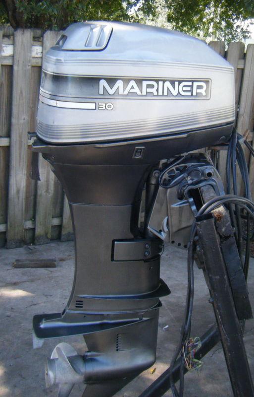 1997 mariner 30-hp 2-stroke outboard motor water ready boat engine 20" shaft