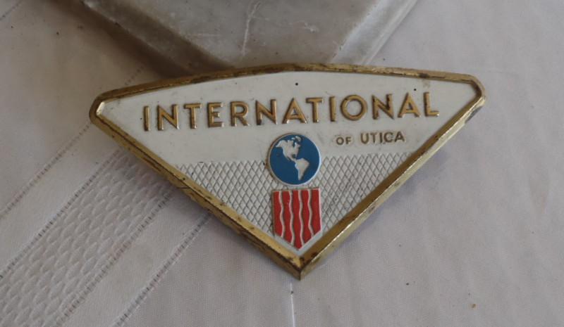 Vintage international of  utica boiler  emblem 5"