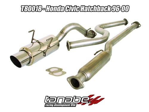 Tanabe concept g catback exhaust for 96-00 civic hatchback t80018