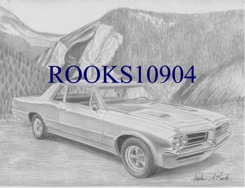 1964 pontiac gto muscle car art print     