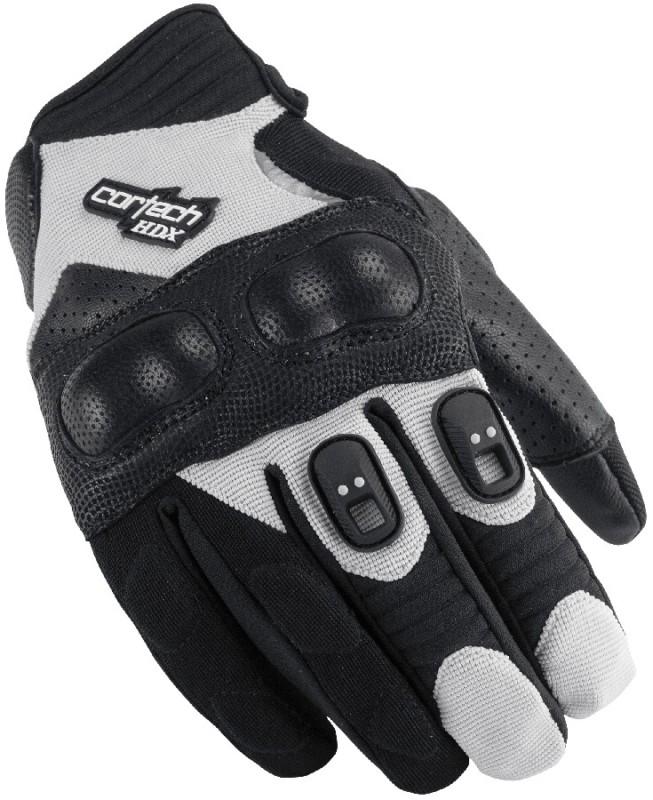 Cortech hdx 2 silver xs textile leather motorcycle riding gloves extra small