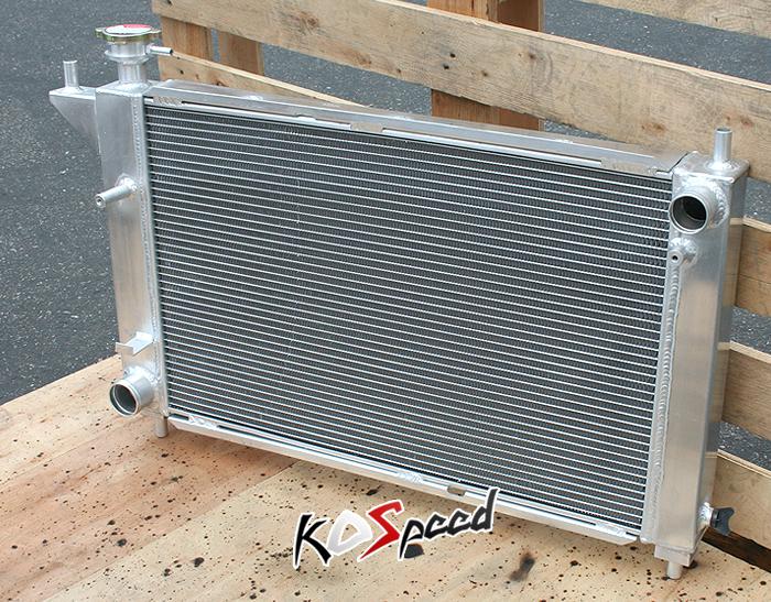 94-95 ford mustang at auto transmission tri core 3 row aluminum racing radiator