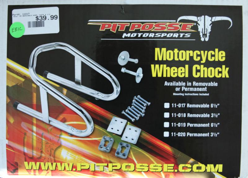 Pit posse motorsports 6 1/2" removable motorcycle wheel chock 11-017 11017