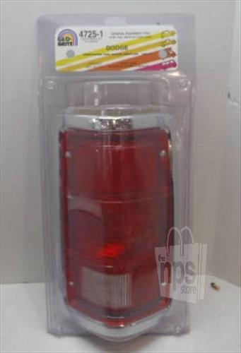 Glo brite 4725-1 replacement rh tail light for dodge ramcharger/sweptline 78-93