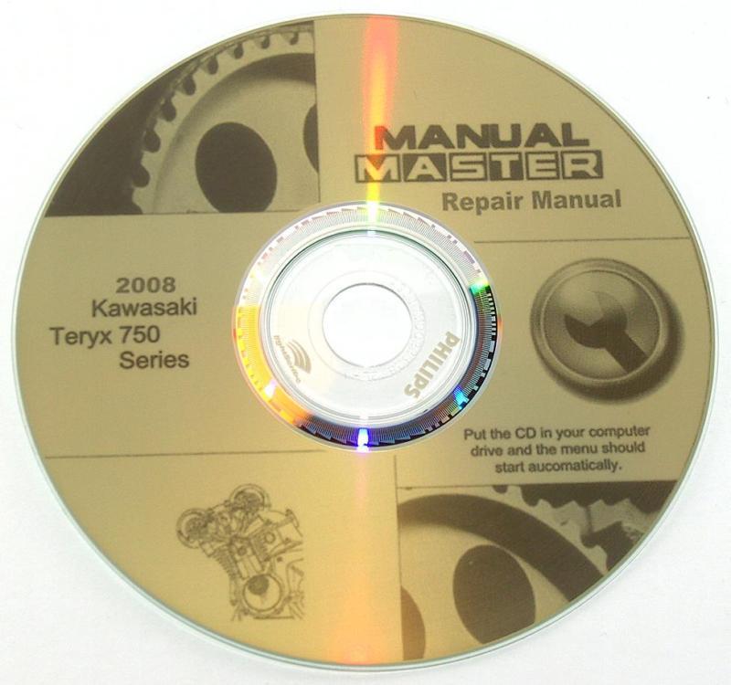2008 kawasaki teryx 750 4x4 repair service manual cd 575 page + pictures quality