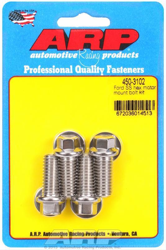 Arp 450-3102 motor mount bolts stainless hex ford 255 260 289 302 351w set