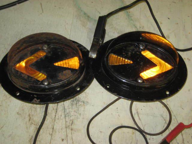 Nos guide direct signal rear arrow turn signals lights 1940's chevy truck glass
