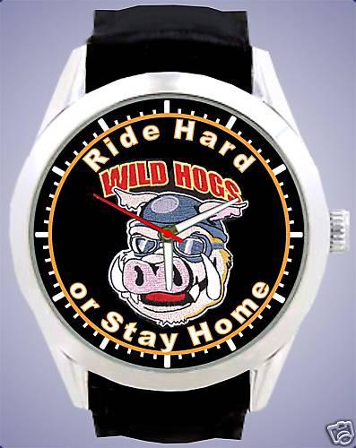 Wild hogs motorcycle gang harley road trip movie leather band quartz watch 