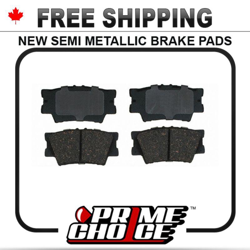 New premium complete set of rear metallic disc brake pads with shims