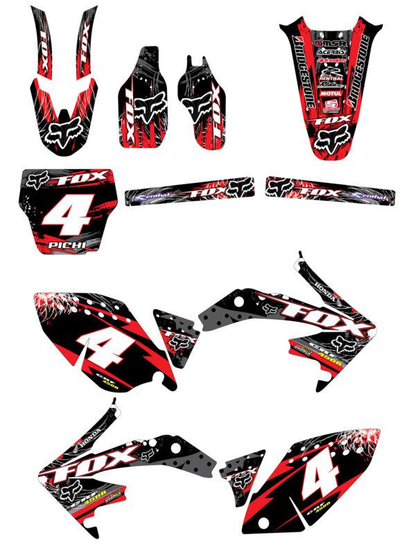 Graphic kit backgrounds - honda crf 450r - 2006-2007 fox crf450 06-07 decals