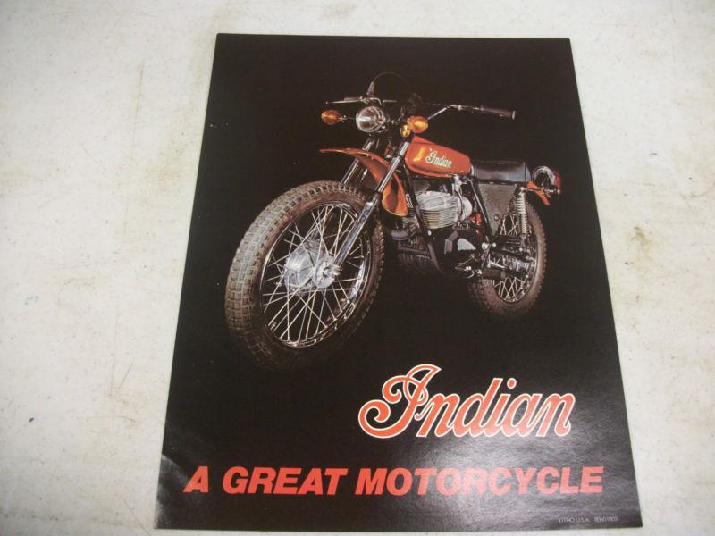 Indian motorcycle dealer sales brochure 50cc-175cc models m1-175 mm5a mt100 jx50