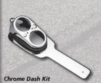 Chrome dash speedometer tachometer kit fits harley fx 77-84 