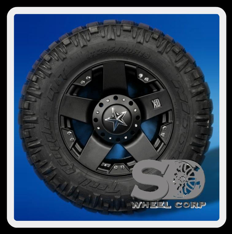 18" rims xd rockstar matte black with 295-70-18 nitto trail grappler mt wheels