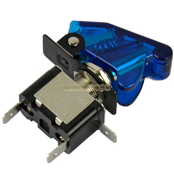 New blue carauto cover led spst toggle rocker switch control on/off 12v 20a ep98