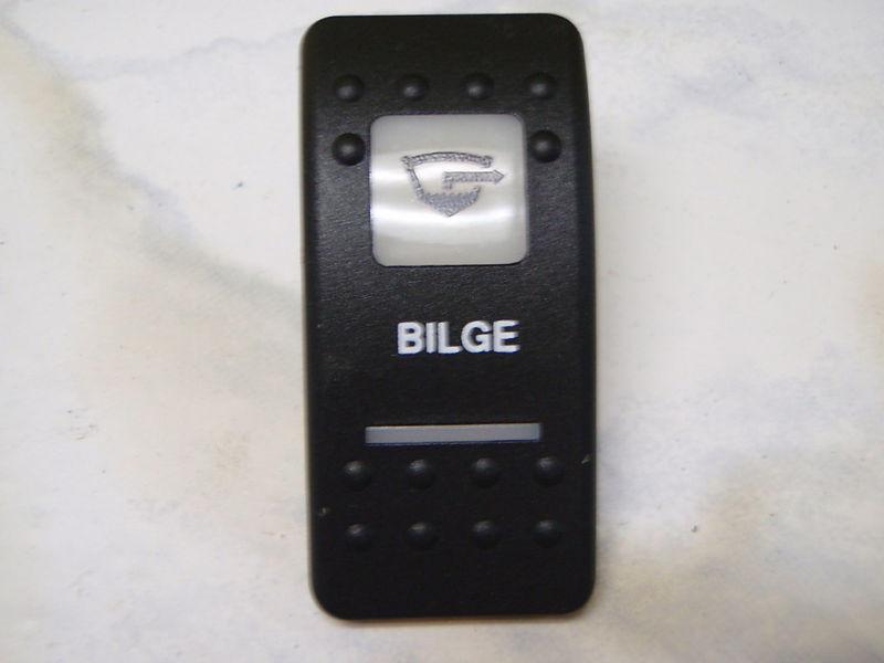 Bilge pump switch black with 2 white lens on/off/auto