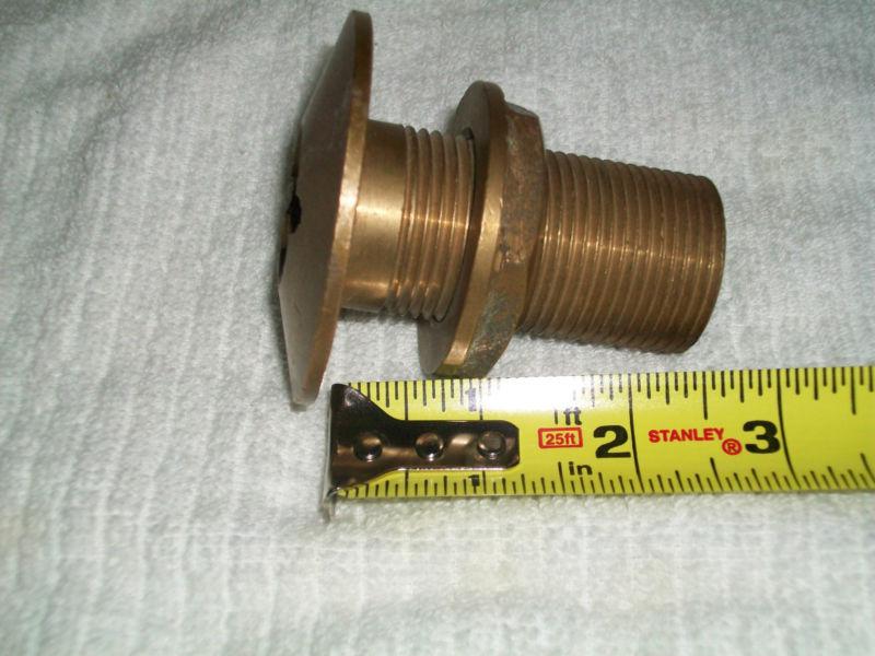 Brass thru hull fitting 1-1/4" marine