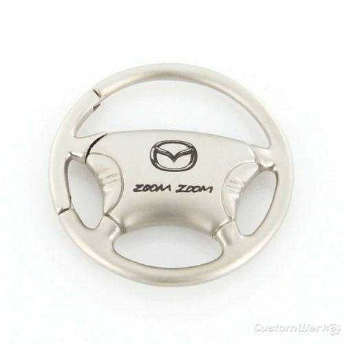 Mazda zoom zoom steering wheel keychain - new!
