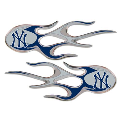 Mlb new york yankees micro flame auto emblems, 3d look, licensed + free gift