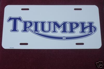 Triumph m/c license plate new