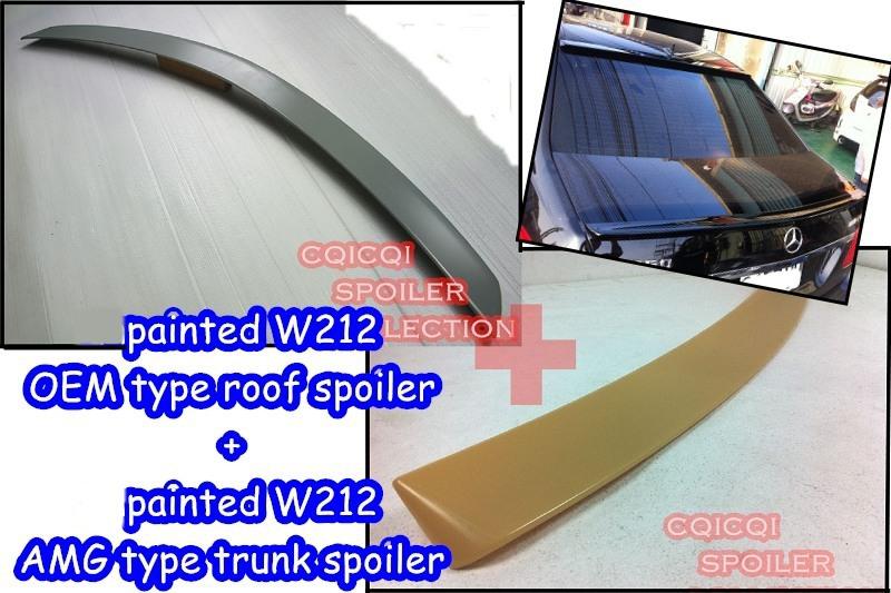 Painted combo mercedes benz w212 e class oem roof + amg trunk spoiler color-197◎