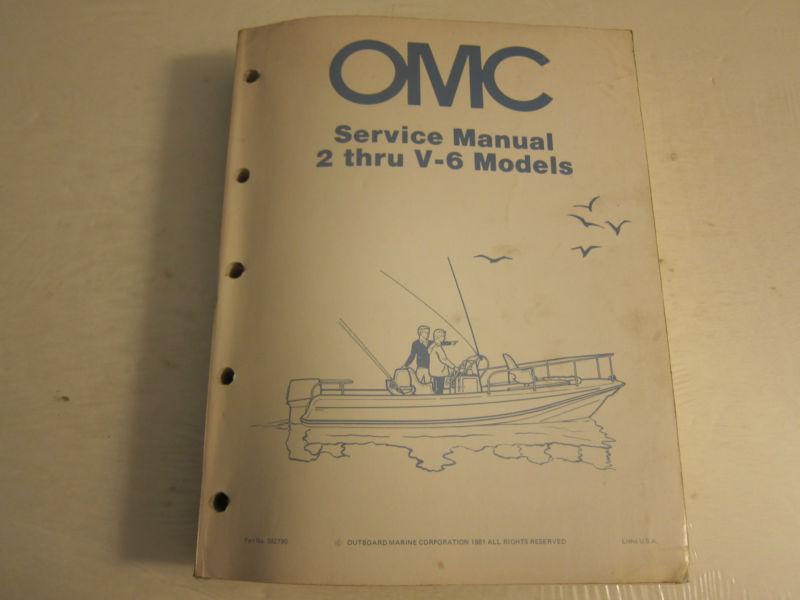 1982 omc evinrude johnson outboard service shop manual 2 thru v6 15 9.9 150 235