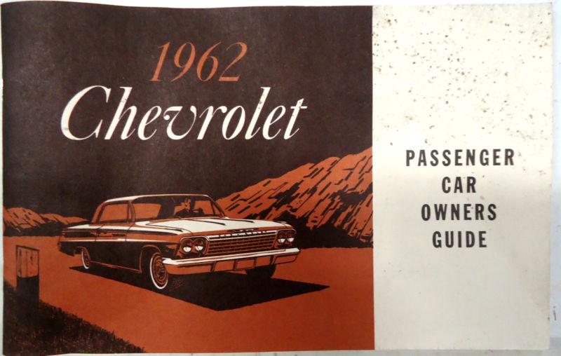 1962 chevrolet passenger car owners guide