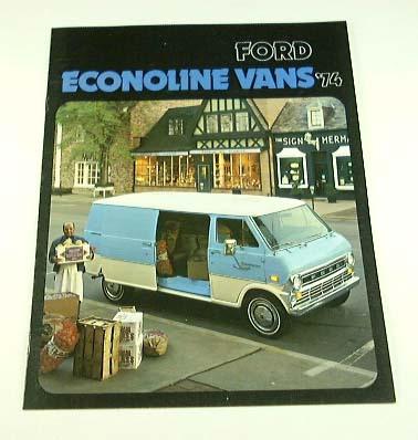 1974 74 ford econoline van brochure e100 e200 e300 
