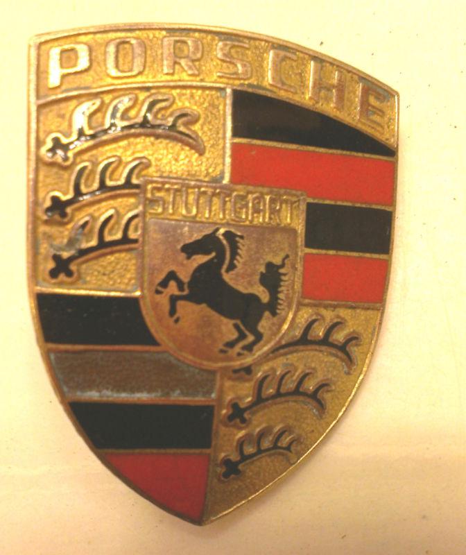 Porsche 356 hood handle badge - porsche crest as shown