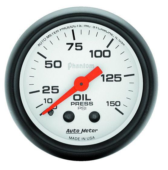 Auto meter 5723 phantom 2 1/16" mechanical oil pressure gauge 0-150 psi