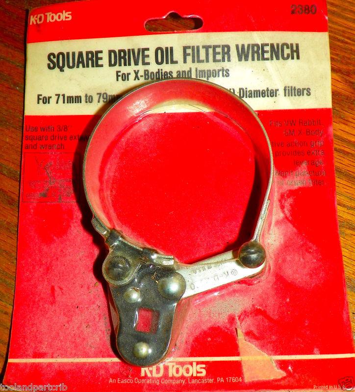 Nos k-d tools square drive oilfilter wrench usa made  # 2380