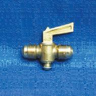 Anderson fittings shut-off cock, gas, 3/8" flare x 3/8" flare, brass 58-sae