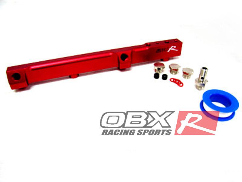 Obx fuel rail fit for honda 92-96 prelude h22 h23 / 92-02 h22a red
