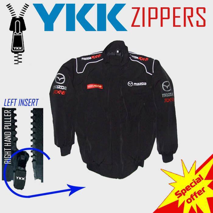 Mazda rx-8 racing jacket coat rally bomber black all youth/adult sizes ykk zip