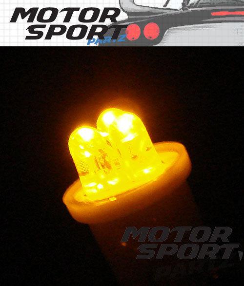 T10 wedge yellow 3 led side light bulb x2 2825 12961