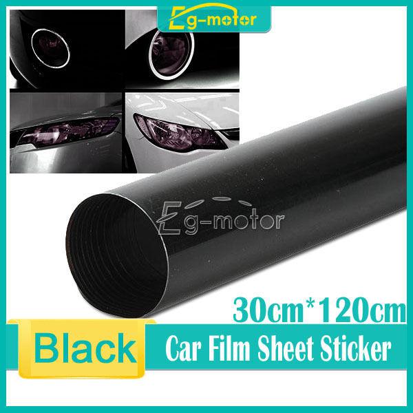 30 x 120cm car vehicle vinyl film decal sticker fog light headlight smoke black
