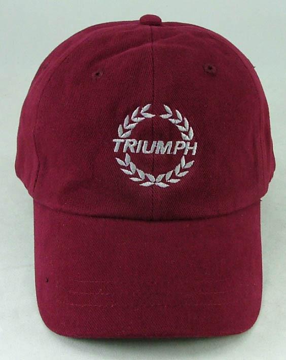 Triumph tr3 tr4 tr250 tr6 tr7 tr8 stag spitfire gt6 maroon cap silver logo hat