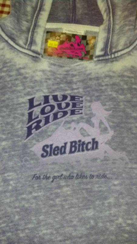 Woman's sled bitch fleece sweatshirt, new with tags size xl
