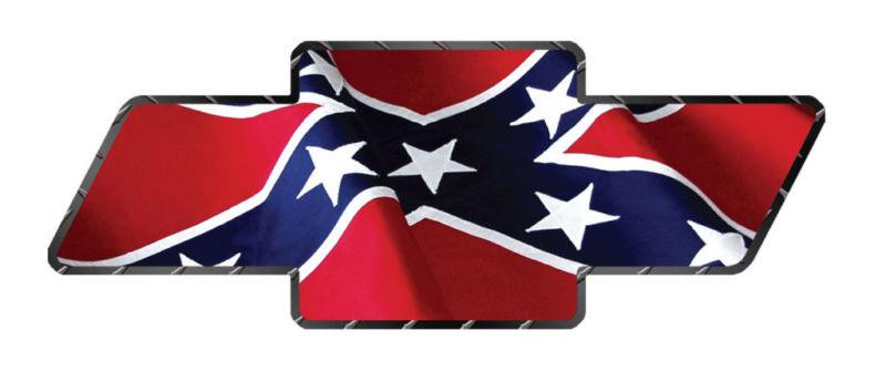 Chevy bowtie chevrolet rebel confederate flag diamond decal sticker