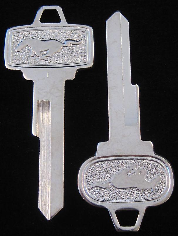 Ford stampeding pony logo key blank set fits mustang 1964-1966 + ford 1952-65 