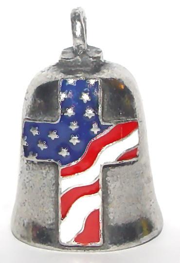 American flag cross gremlin motorcycle ride bell new