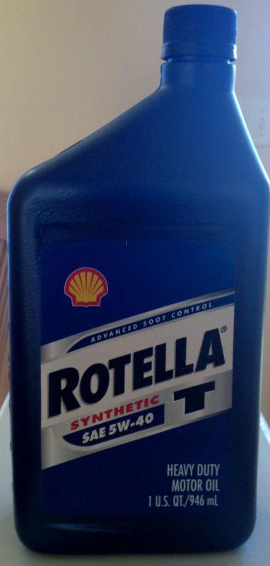 Shell rotella synthetic sae 5w-40 heavy duty motor oil
