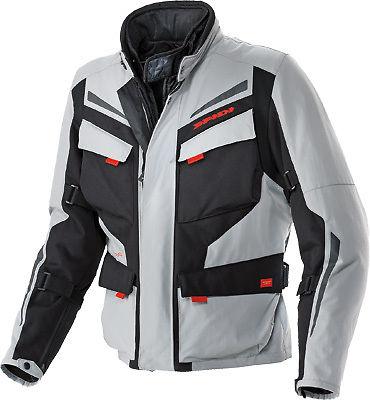 New spidi voyager 2 adult waterproof jacket, black/gray, large/lg