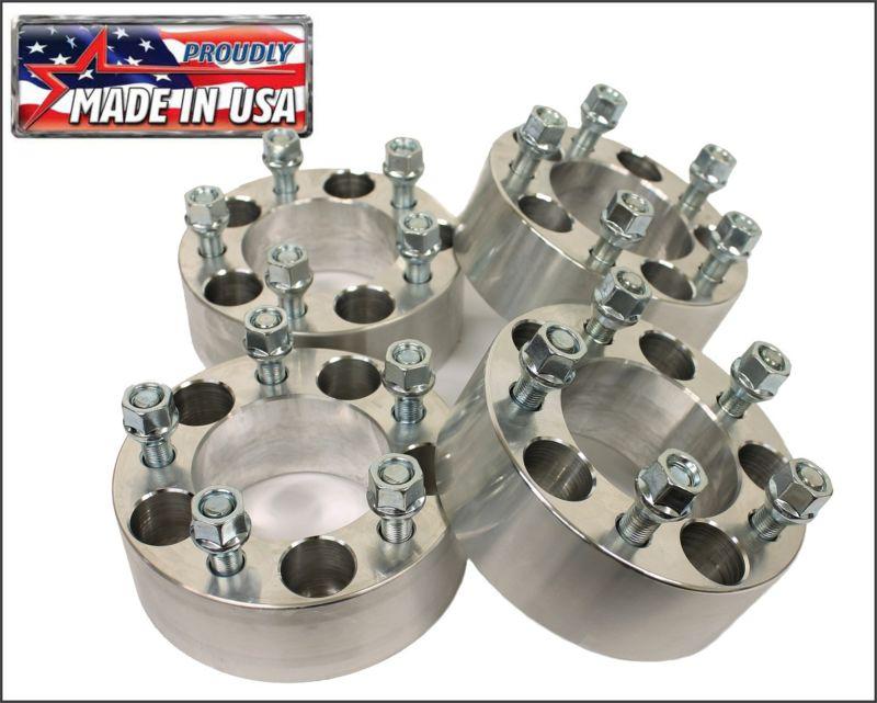 4 pcs | 2" | 5x4.5 to 5x4.5 | wheel spacers | adapters | billet | 1/2" x 20 