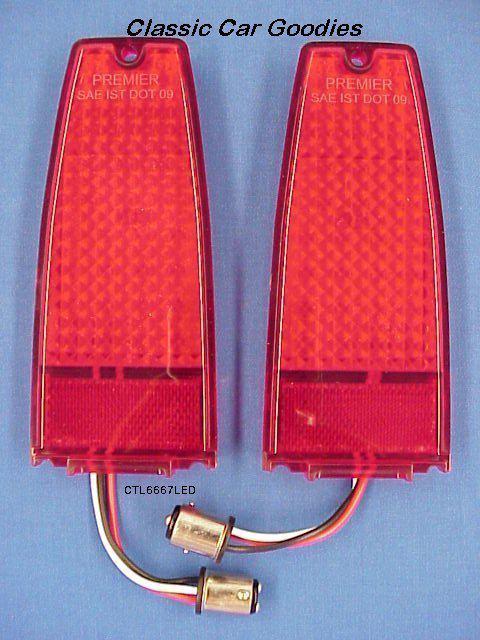 1966-1967 chevy ii nova led tail lights inserts. new!