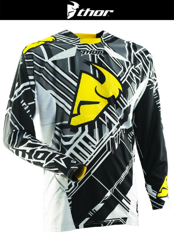 Thor youth phase fusion yellow black grey dirt bike jersey motocross mx atv 2014