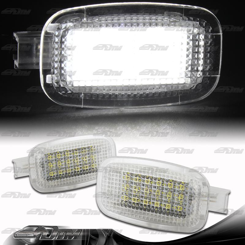 1x pair mercedes-benz courtesy vanity footwell trunk 18 smd led light lamps